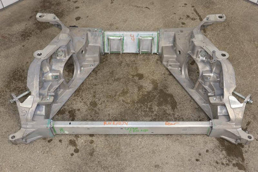 2022 - 2023 Rivian R1S Rear Subframe Crossmember K Frame, used OEM part, rust-free rear suspension assembly by GreenGears Auto
