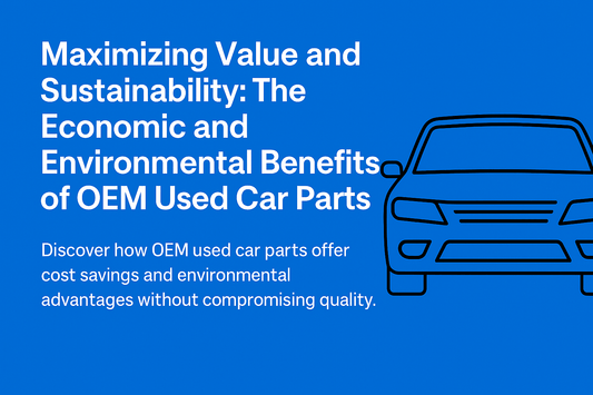 Image illustrating the economic and environmental benefits of OEM used car parts, highlighting sustainability and cost savings.