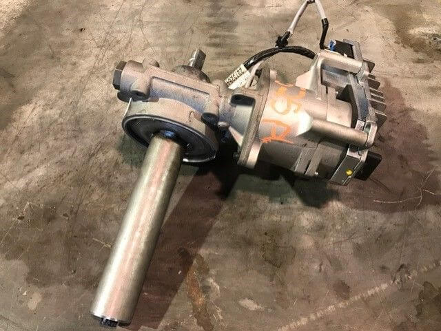 2004-2012 Chevrolet Malibu G6 Aura Electric Power Steering Pump Motor OEM used part in excellent condition on concrete surface.